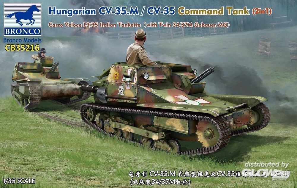 Maquette Bronco Models Hongrois CV-35.M / CV-35 Command Tank (2in1) Ca