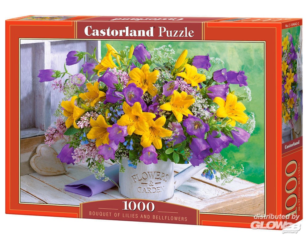  Castorland Bouquet de lys et de campanules, puzzle de 1000 pièces- - 