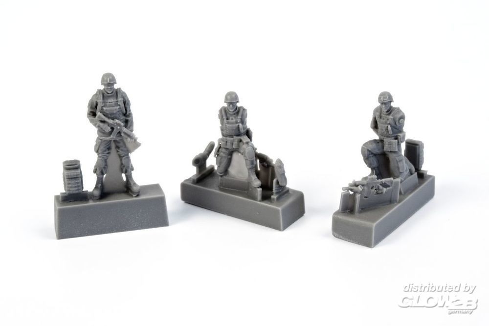 Figurines CMK/Czech Master Kits Deux soldats agenouillés et commandant