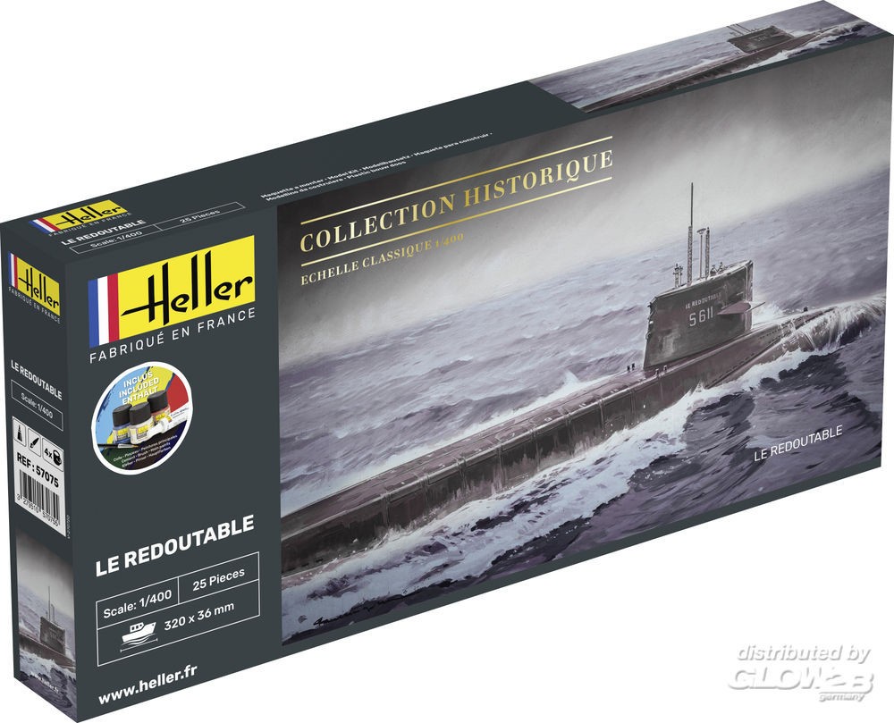 Maquette Heller KIT DE DÉMARRAGE U-Boot S / M Redoutable- 1/400 - Maq