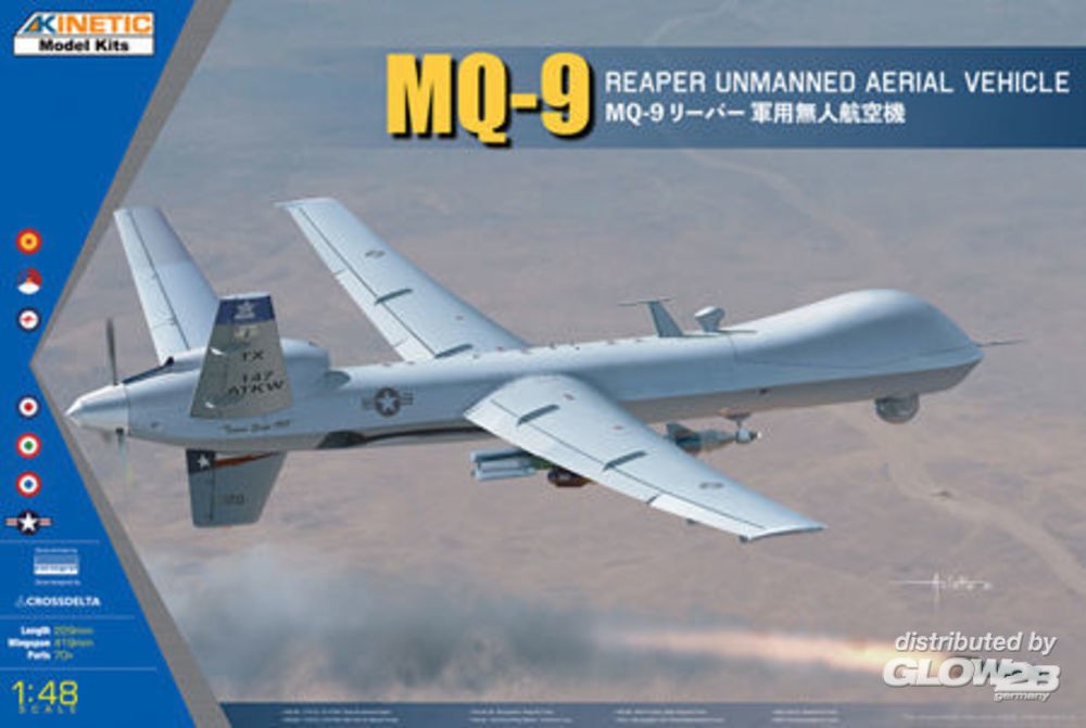 Maquette Kinetic MQ-9 REAPER avec GBU-12- 1/48 - Maquette d'avion