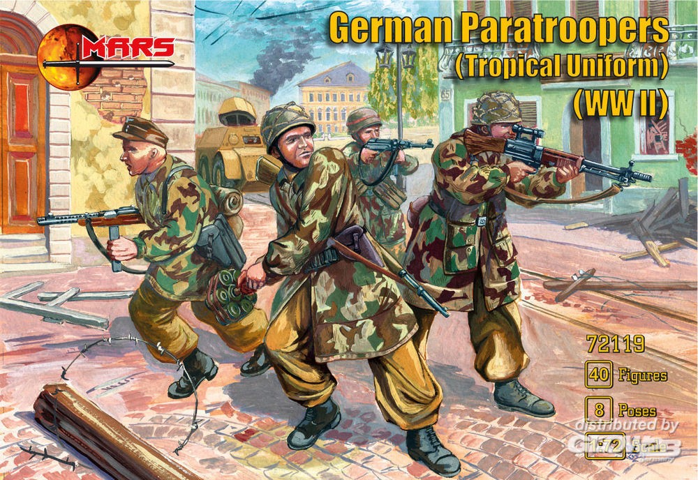 Figurines MARS Parachutistes allemands de la Seconde Guerre mondiale (