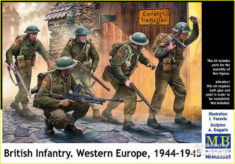 Figurines Master Box Infanterie britannique. Europe de l'Ouest. 1944-1
