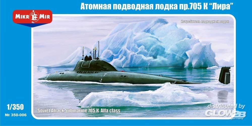Maquette Micro-Mir 705K sous-marin soviétique de classe Alfa- 1/350 -