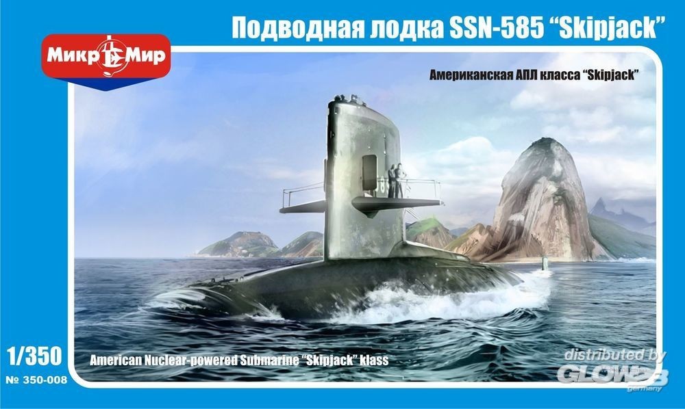 Maquette Micro-Mir Bonite sous-marin nucléaire américain- 1/350 - Maq