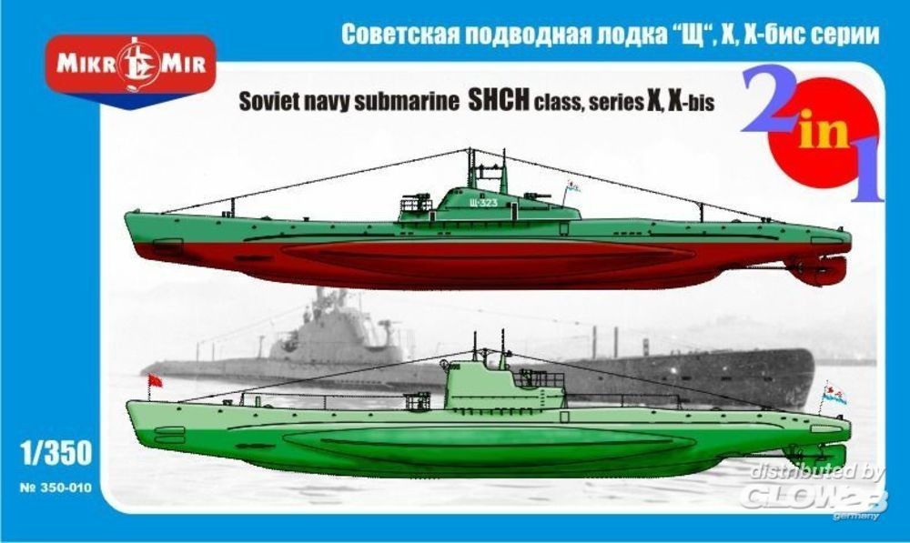 Maquette Micro-Mir Sous-marins soviétiques Shch'class seriesX Xb- 1/35
