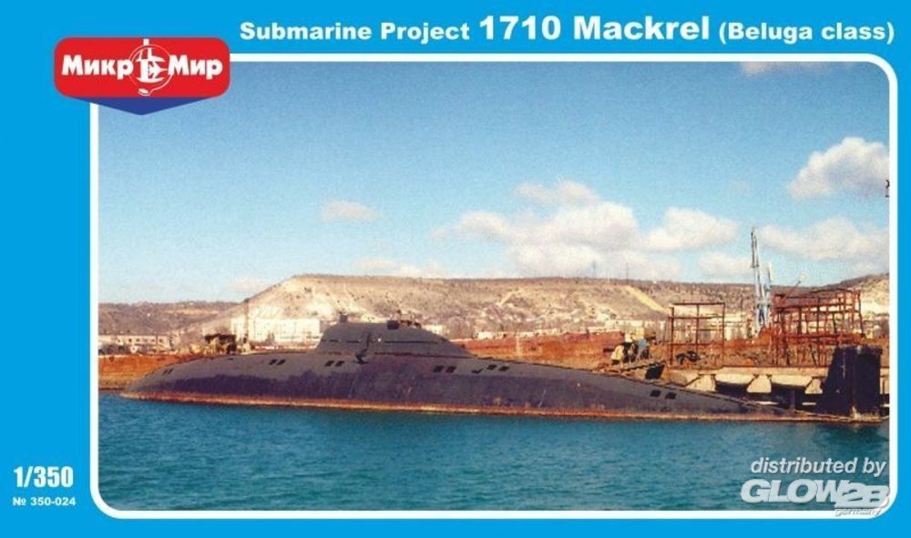 Maquette Micro-Mir Projet de sous-marin soviétique 1710 Mackrel (class