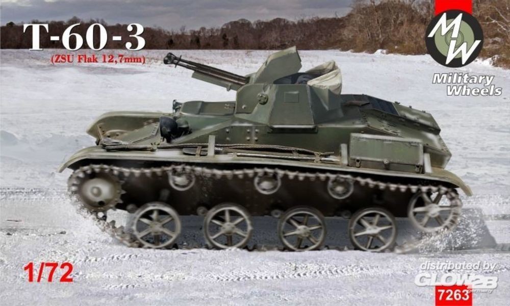 Maquette MILITARY WHEELS MODELS T-60-3 (ZSU Flak 12,7 mm)-1/72 - Maque