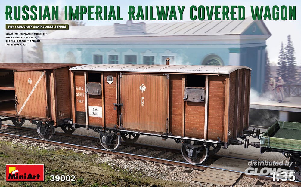  Mini Art Wagon couvert du chemin de fer impérial russe- 1/35 - Maque