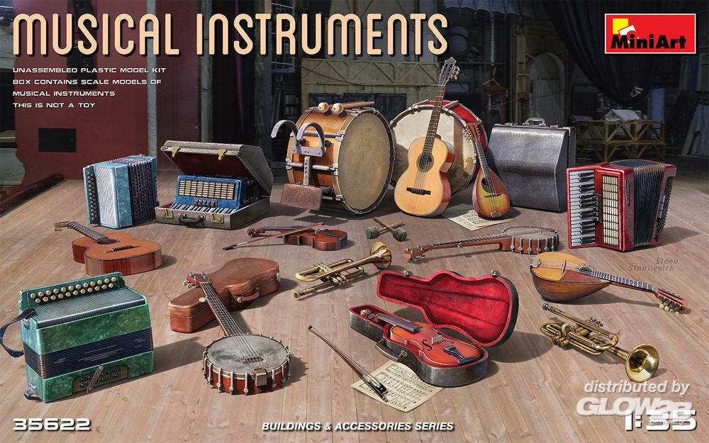  Mini Art Instruments de musique- 1/35 - Accessoires