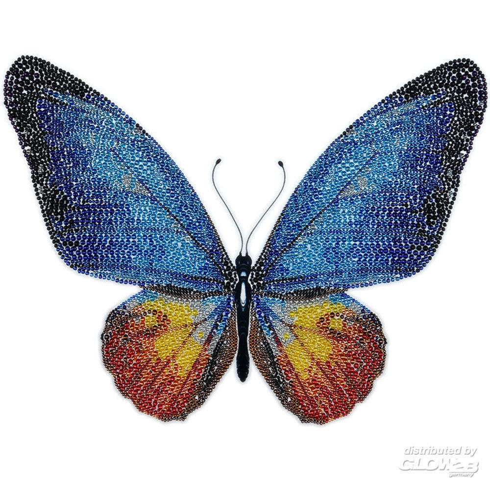  Miniart Crafts Ensemble de broderie papillon bleu, perle- - 