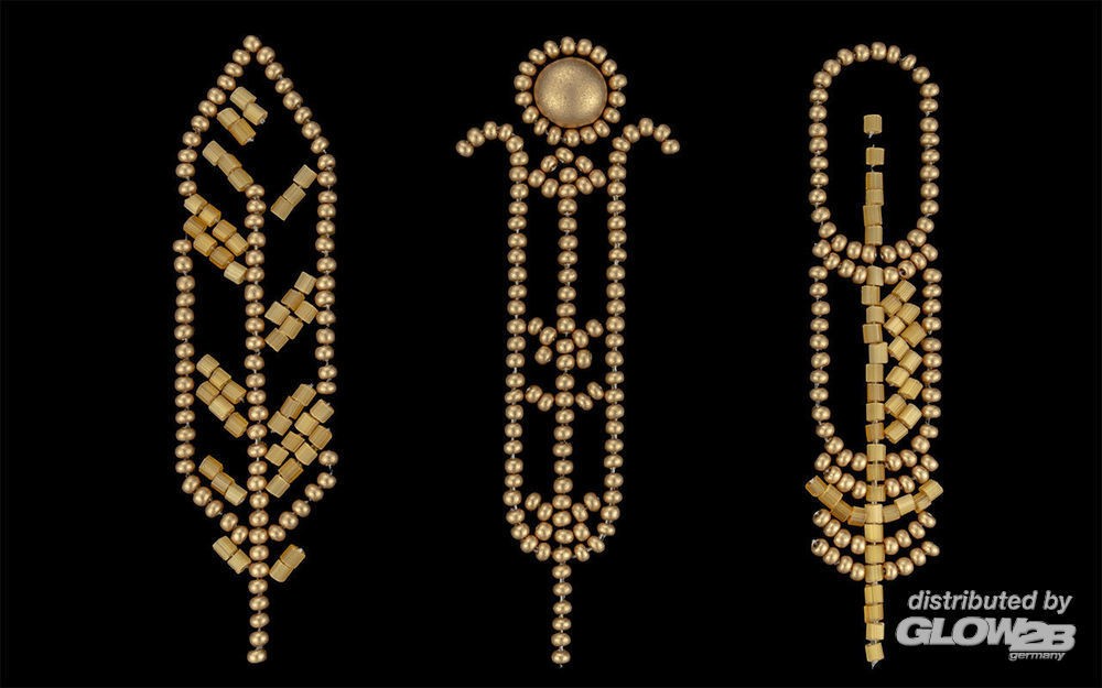  Miniart Crafts Plumes d'or, ensemble de broderie de perles- - 