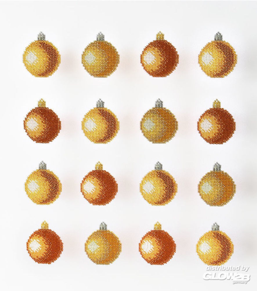  Miniart Crafts Boules de Noël dorées, ensemble de broderie de perles-