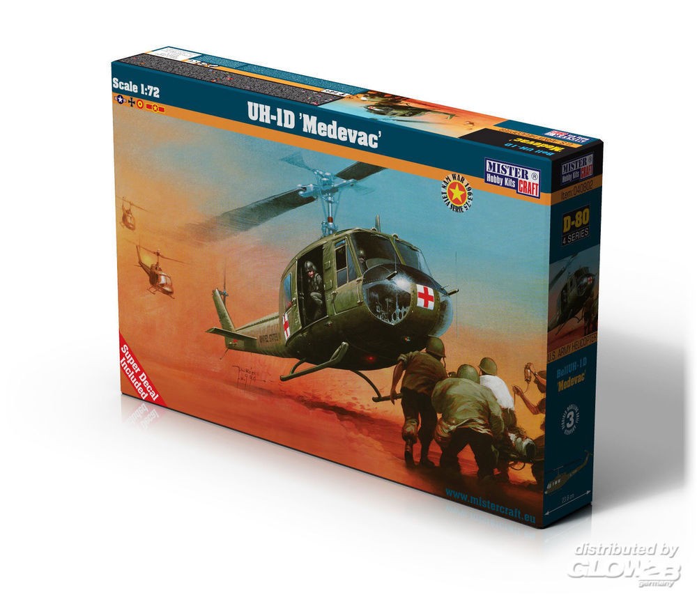  MisterCraft UH-1D MEDEVAC-1/72 - Maquette d'hélicoptère