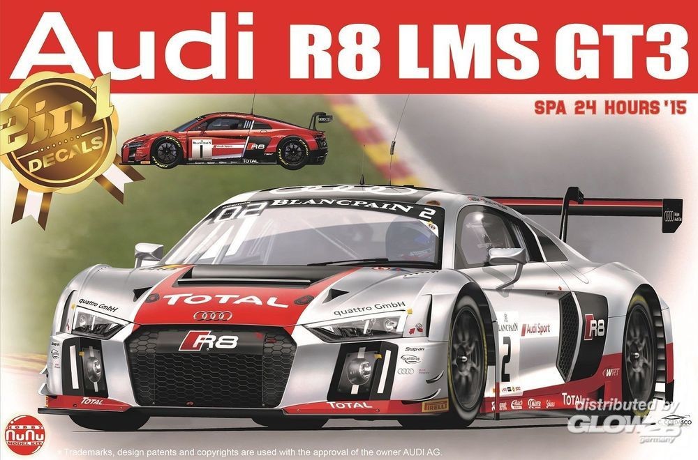 Maquette NUNU-BEEMAX Audi R8 LMS GT3 SPA 24 heures15- 1/24 - Maquette