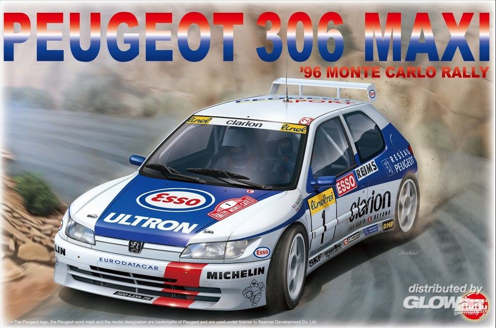Maquette NUNU-BEEMAX Peugeot 306 MAXI 96 Rallye de Monte Carlo- 1/24 