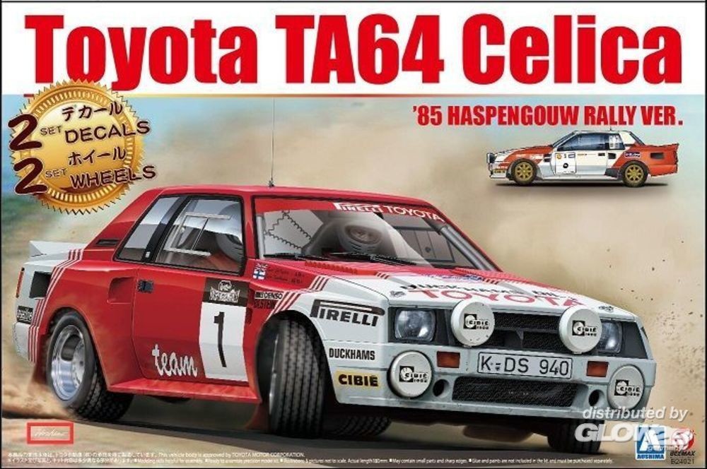 Maquette NUNU-BEEMAX Toyota TA64 Celica '85 Haspengouw Rally Ver.- 1/2