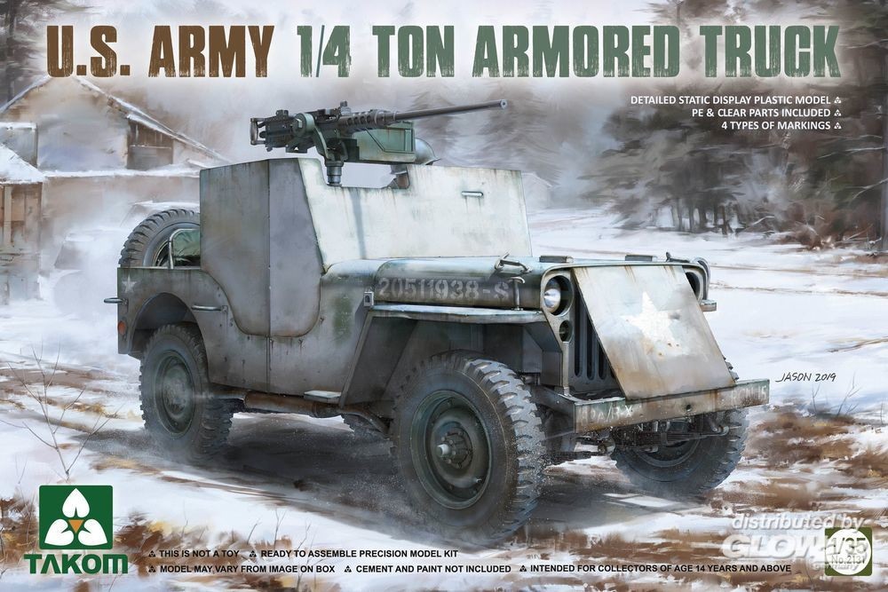 Maquette Takom Camion blindé de 1/4 tonne de l'armée américaine- 1/35 