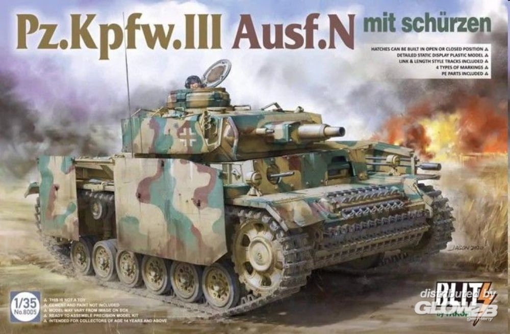 Maquette Takom Pz.Kpfw.III Ausf.N avec tabliers- 1/35 - Maquette mili