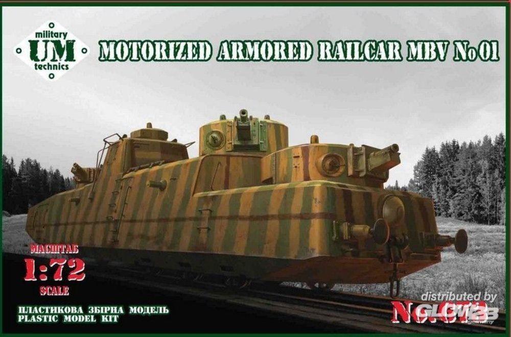 Maquette Unimodel Wagon blindé motorisé MBV n ° 01-1/72 - Maquette mil