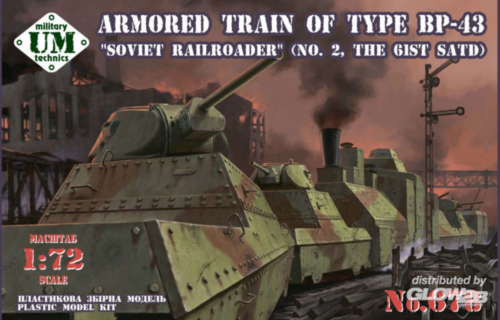  Unimodel Train blindé de type BP-43 Chemin de fer soviétique (2, le 6