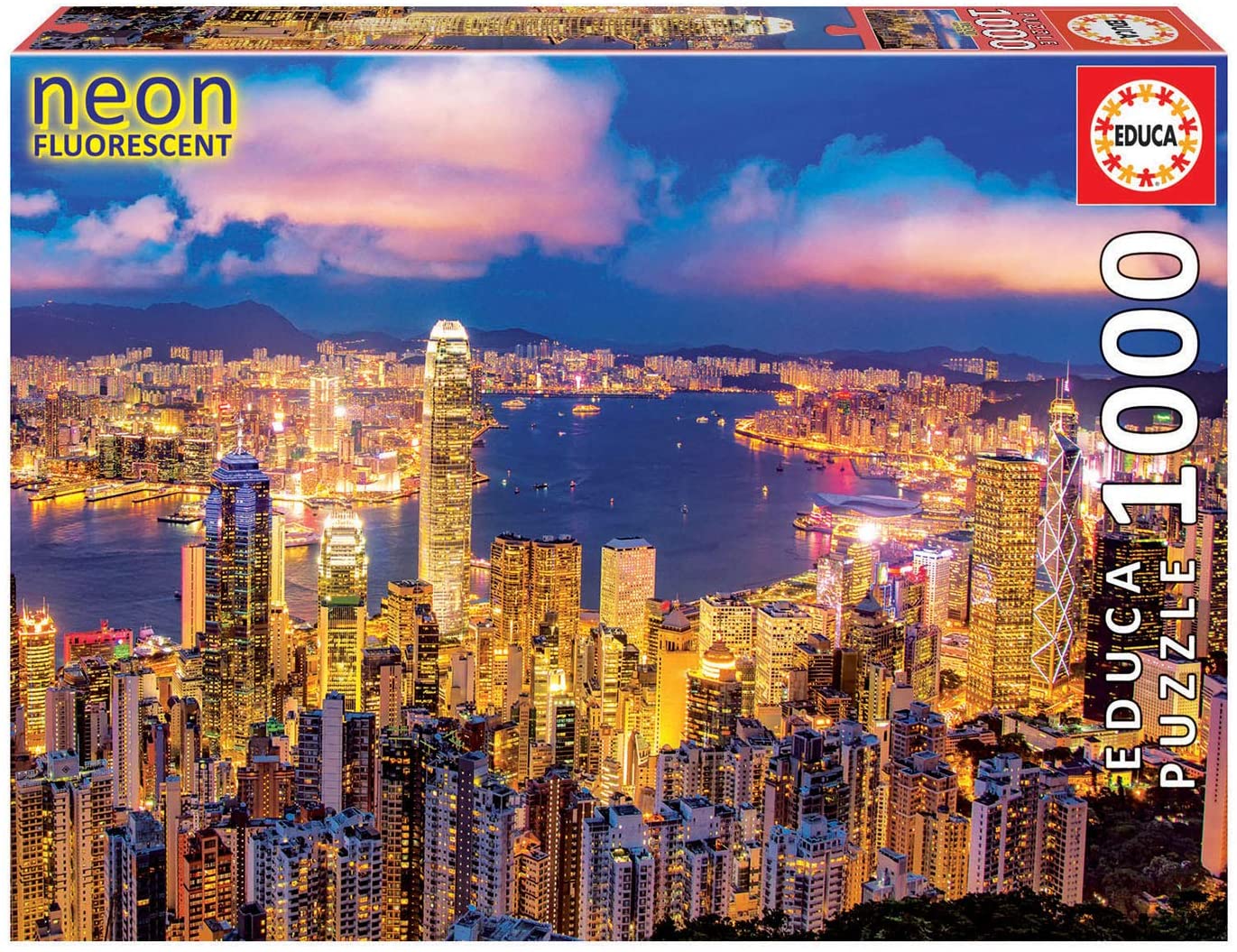 Educa Puzzle 1000 NEON HONG KONG- - Puzzle