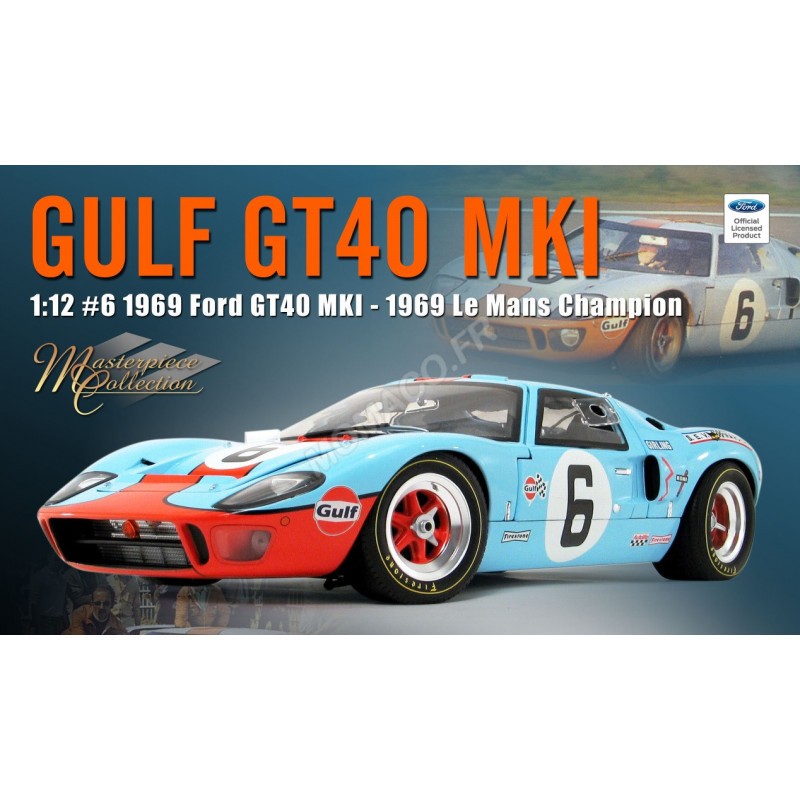 Miniature ACME FORD GT40 MKI 6 GULF JACKY ICKX LE MANS 1969 1ER- - M