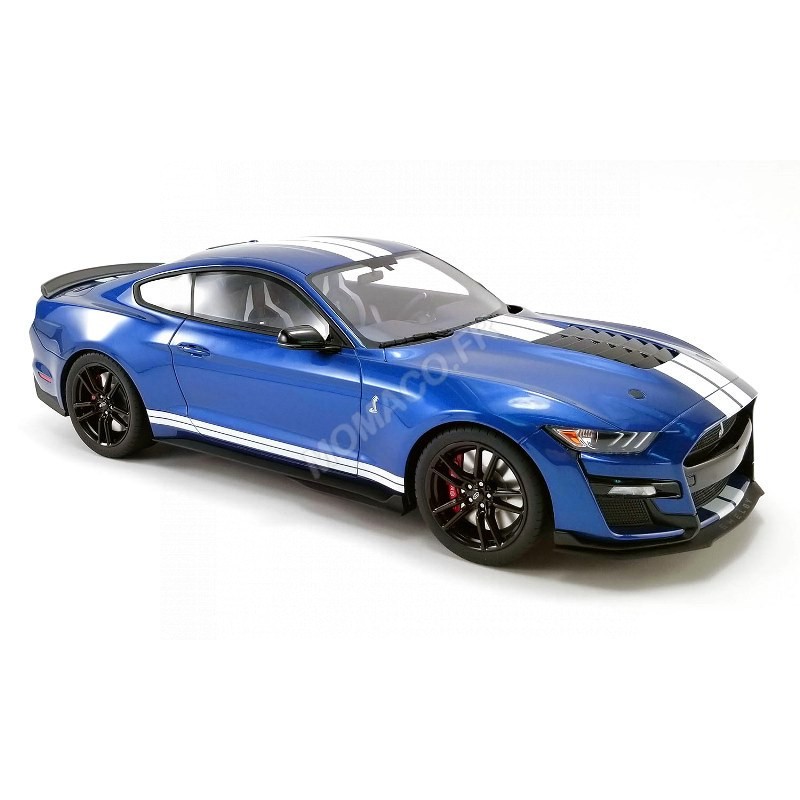 Miniature ACME FORD MUSTANG SHELBY GT500 2020 PERFORMANCE BLEUE - - Mi
