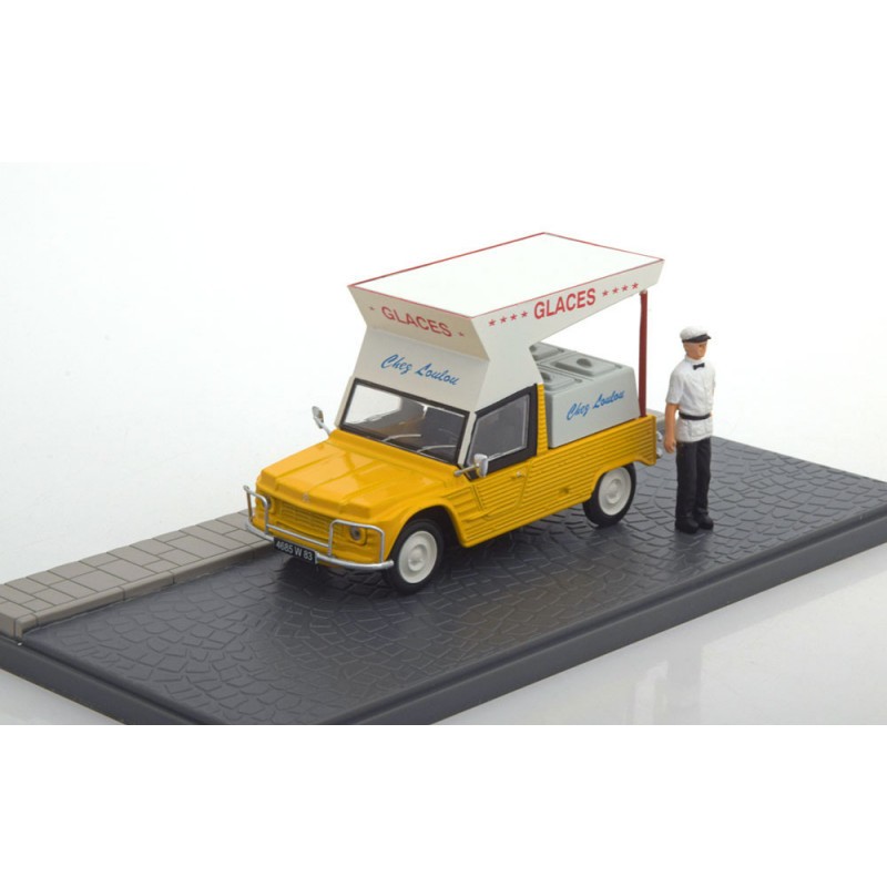 Miniature ATLAS CITROEN MEHARI GLACIER AVEC FIGURINE- - Miniature auto