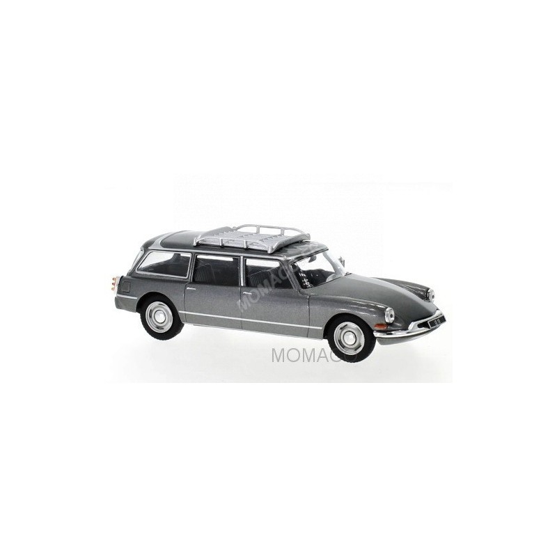 Miniature IXO MODELS CITROEN ID 19 BREAK 1960 GRISE- - Miniature autom