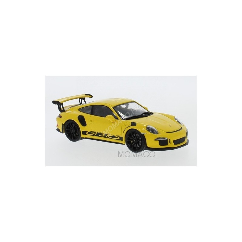 Miniature IXO MODELS PORSCHE 911 (991) GT3 RS 2017 JAUNE- - Miniature 