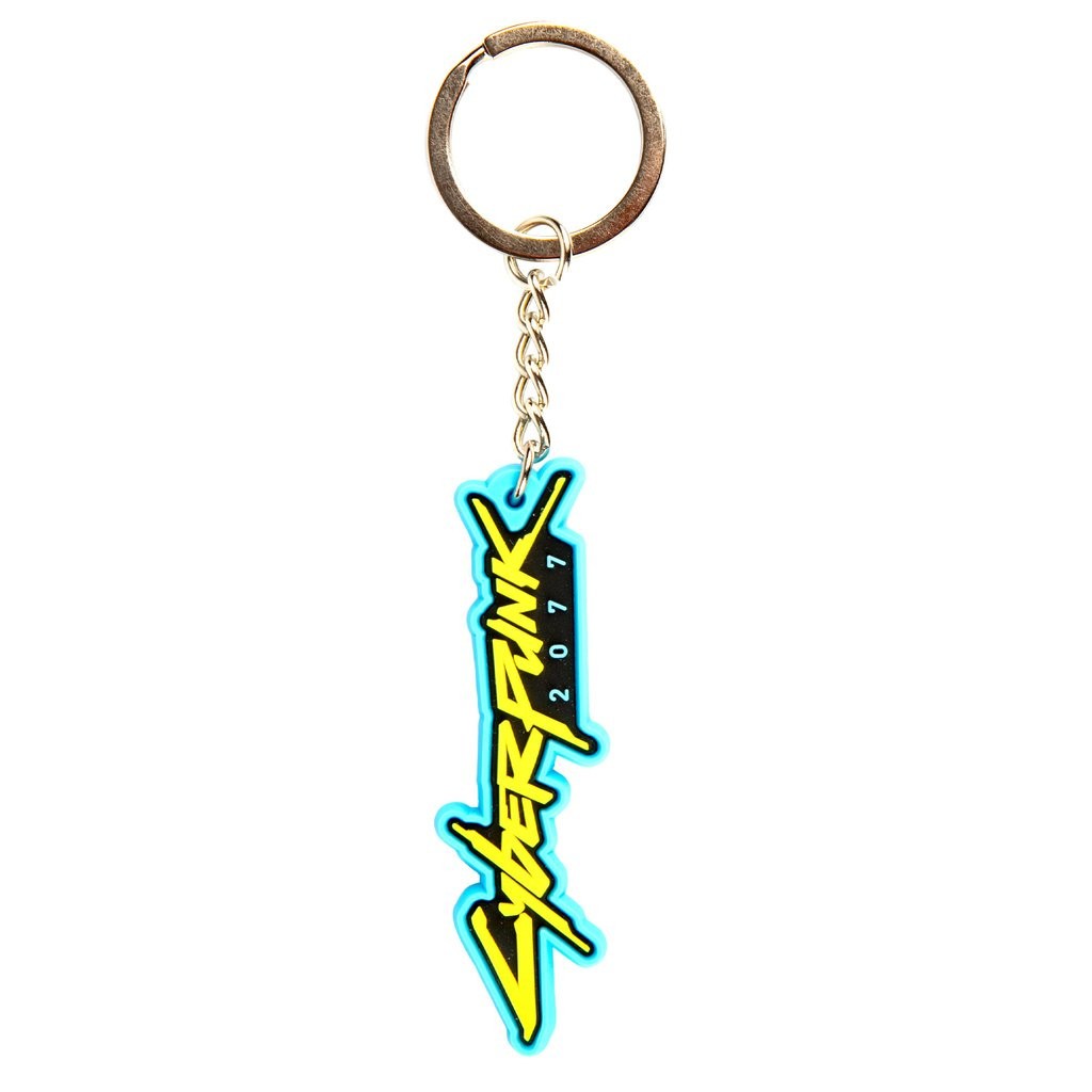  Jinx Cyberpunk 2077: Porte-clés en caoutchouc avec logo- - Porte-clé