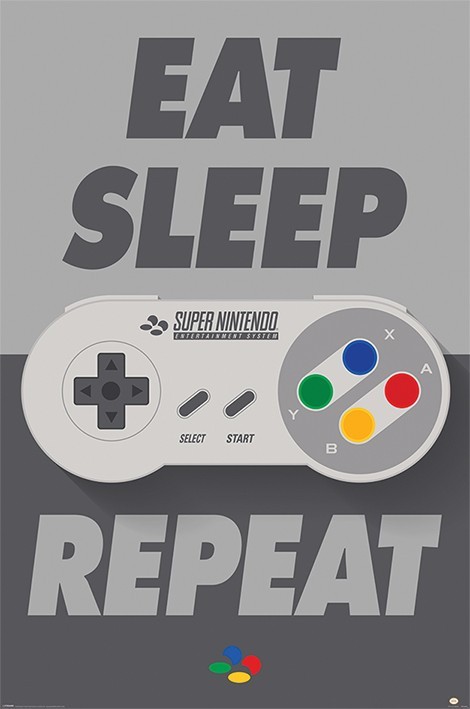  Hole in the Wall Affiche Nintendo: SNES Controller 91 x 61 cm- - Post