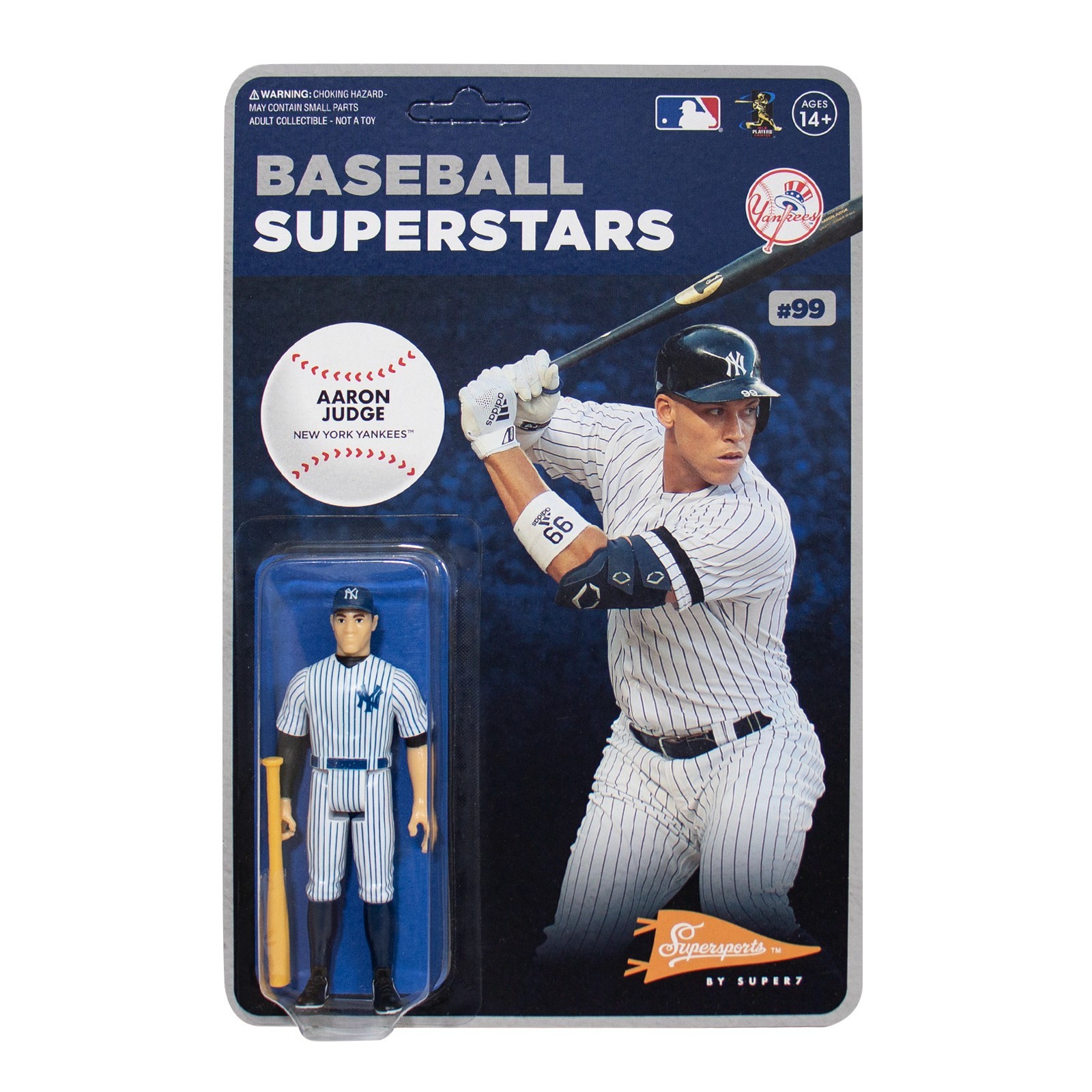  Super7 MLB Modern Wave 1: New York Yankees - Figurine Réaction Aaron 