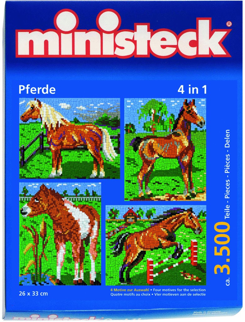  Ministeck Puzzle Ministeck: Paard a rencontré background 4in1 environ