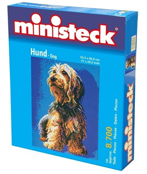  Ministeck Puzzle Ministeck: Dog a rencontré une teinte bleue- - Puzzl
