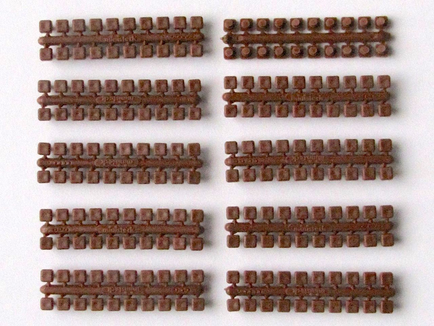 Ministeck Puzzle Ministeck: 10x 1 bandes couleur point (brun foncé)- 