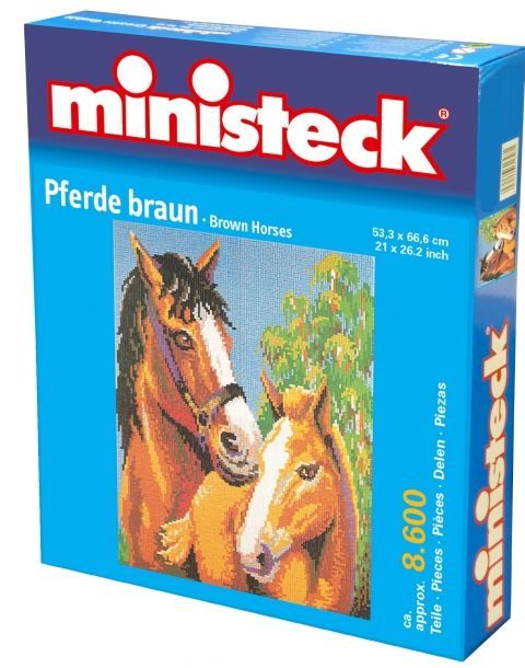  Ministeck Puzzle Ministeck: Brown Horse, environ 8600 pièces- - Puzzl