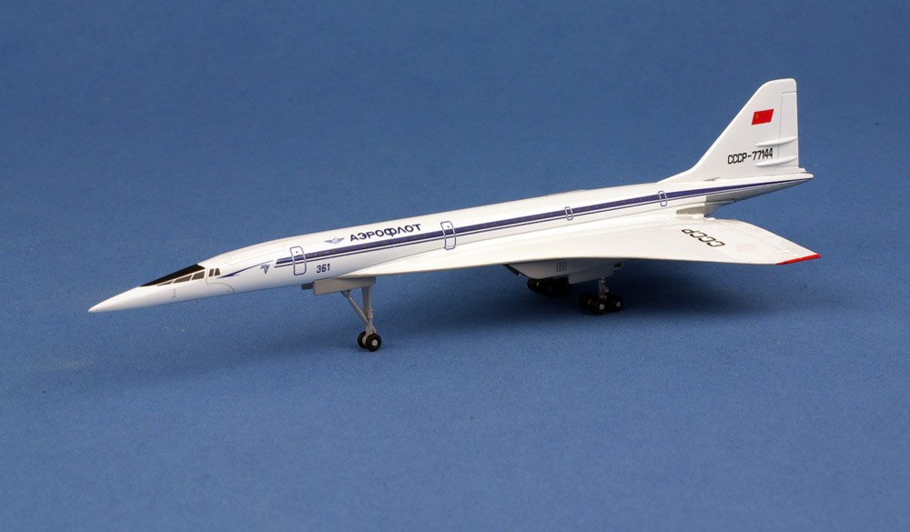 Miniature Herpa Wings Tupolev TU-144S Le Bourget 1975 CCCP-77144- 1/40