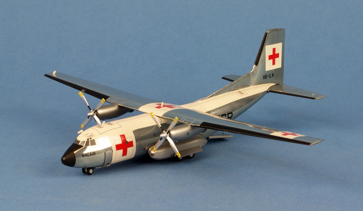 Miniature Herpa Wings C-160 Transall Balair International Red Cross 
