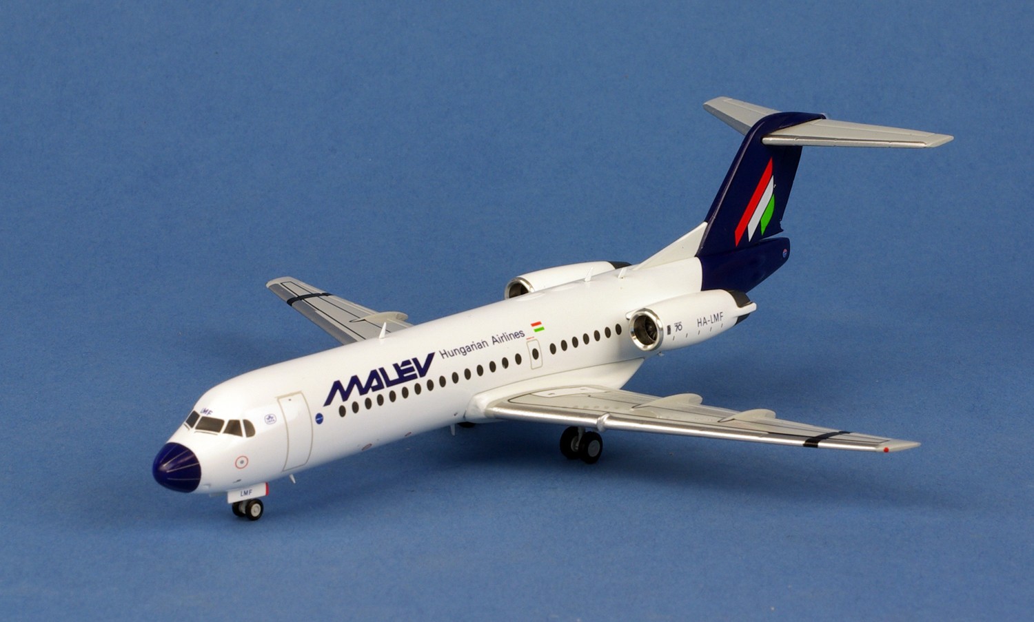 Miniature Herpa Wings Malév Fokker 70 HA-LMF- 1/200 - Miniature d'avi