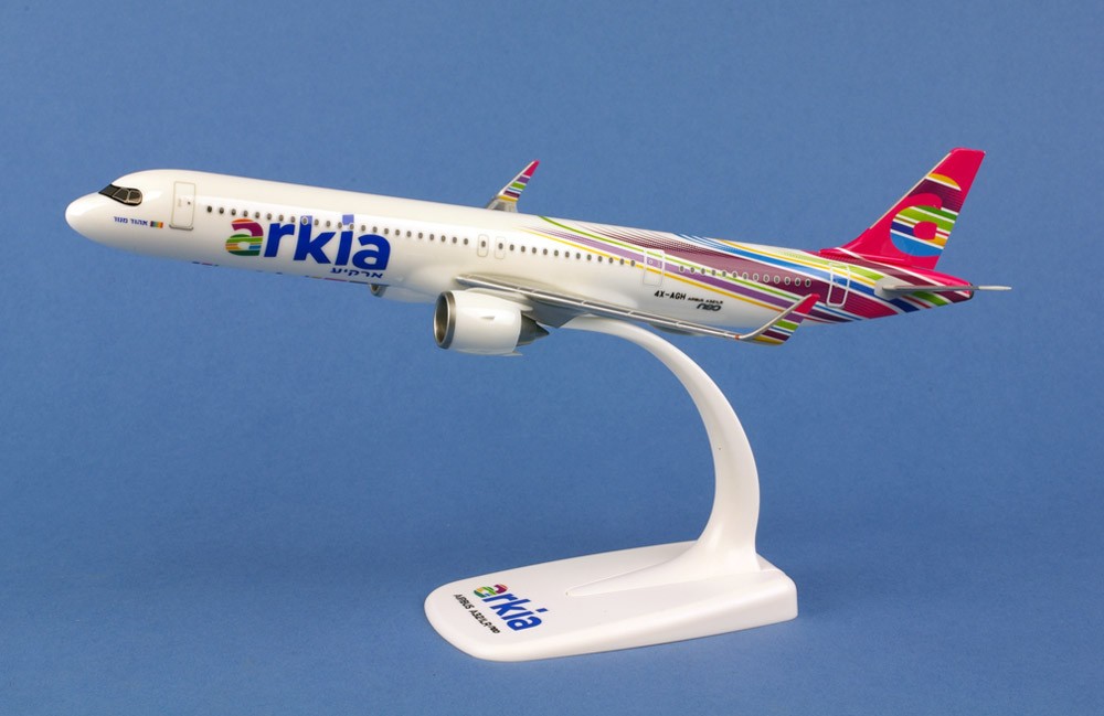 Miniature Herpa Wings Arkia Israeli Airlines Airbus A321LR 4X-AGH- 1/2