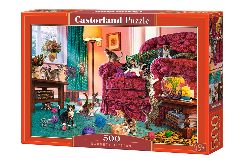  Castorland Chatons coquins, Puzzle 500 Teiles- - Puzzle