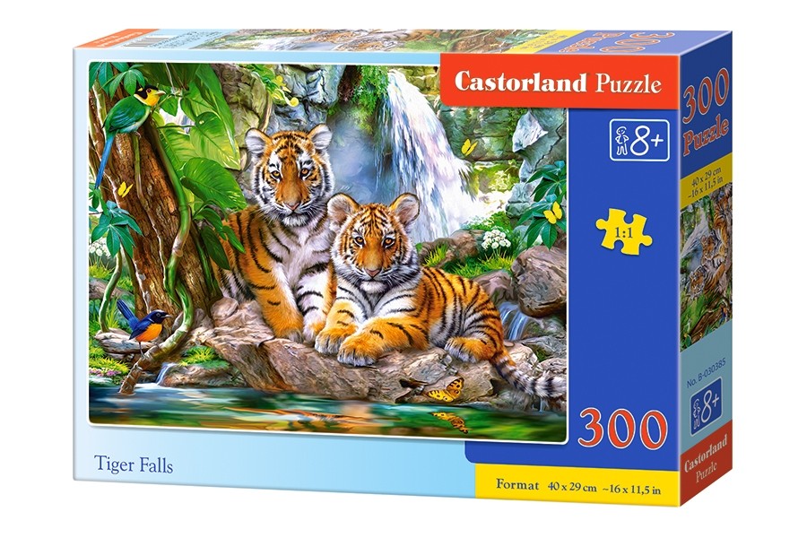  Castorland Tiger Falls, Puzzle 300 pièces- - Puzzle