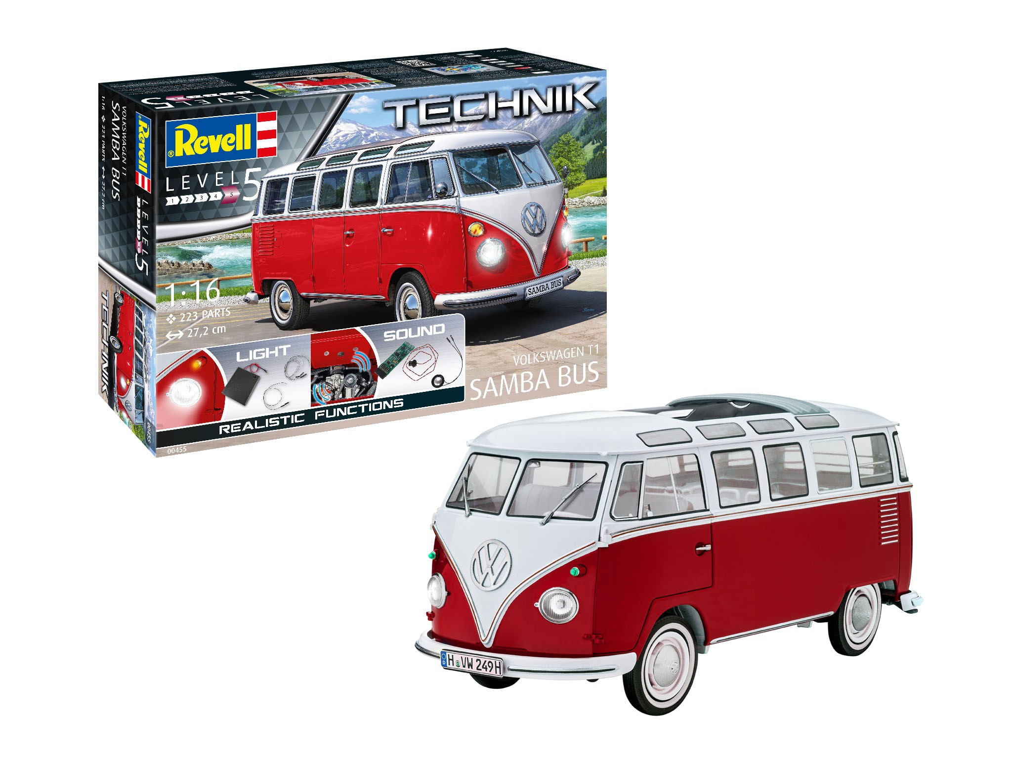 Maquette Revell Volkswagen T1Samba Bus-Technik- 1/16 - Maquettes