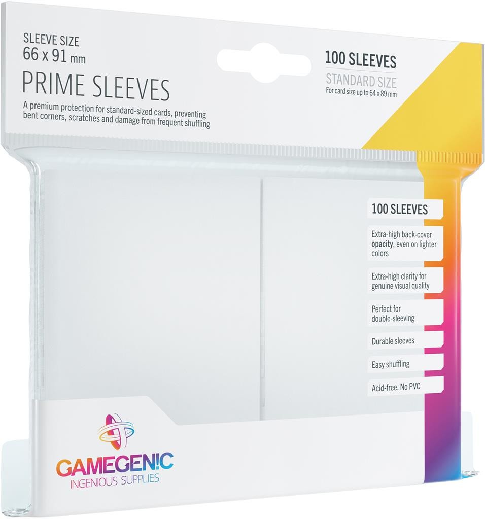 Gamegenic GG : 100 Sleeves Prime White- - Pochettes pour cartes (tail
