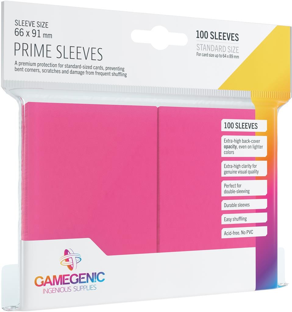  Gamegenic GG : 100 Sleeves Prime Pink- - Pochettes pour cartes (taill