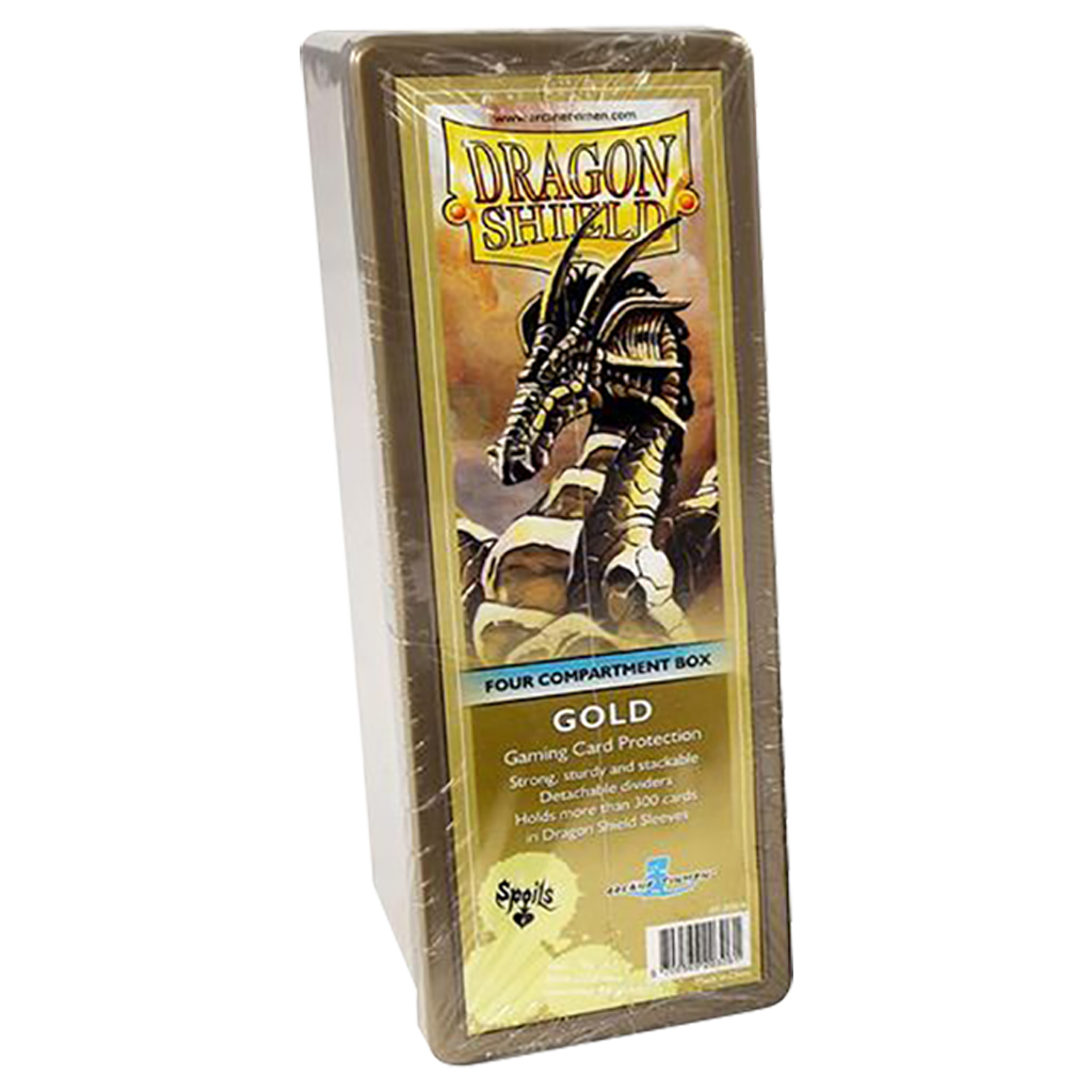  Arcane Tinmen Dragon Shield : Box 4 Compartments Gold- - Boîtes pour 