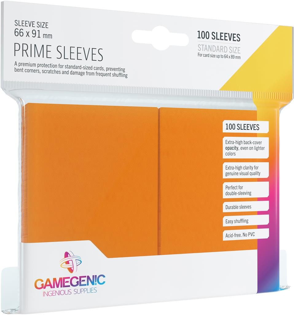  Gamegenic GG : 100 Sleeves Prime Orange- - Pochettes pour cartes (tai