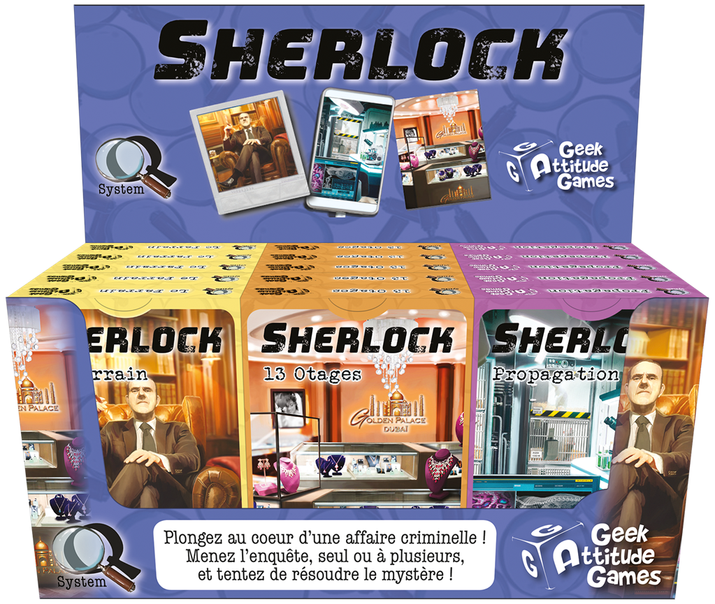 Jeu Geek Attitude Games Display 2 Q System - Série Sherlock (Q4,Q5,Q6)